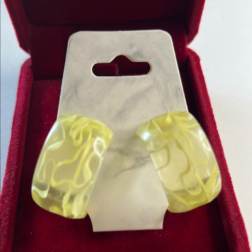 57 Yellow Acrylic post Earrings